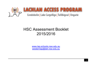 HSC Assessment Booklet 2016