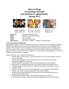 Introduction to Aging Studies Syllabus