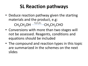 Topic 10 Reaction pathways SL+HL