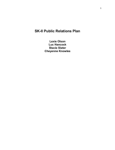 SK-II Public Relations Plan