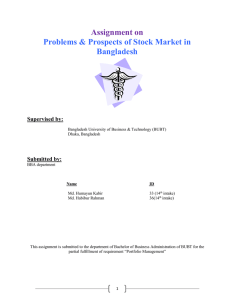 Problems & Prospects of Stock Market in Bangladesh