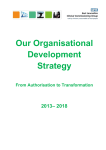 East Lancs CCG Organisational Development Strategy