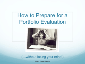 How to Prepare for a Portfolio Evaluation