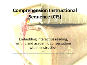 Comprehension Instructional Sequence (CIS)