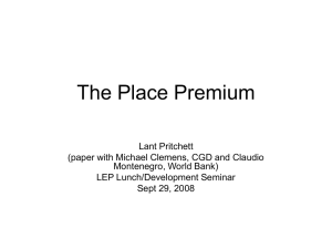 The Place Premium - Harvard Kennedy School