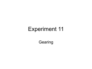 Experiment 11 Gearing