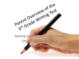 5th Grade Writing Test