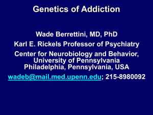 2010_Berrettini_Genetics_of_Addiction
