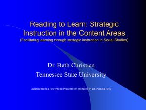Reading to Learn - Tennessee State University