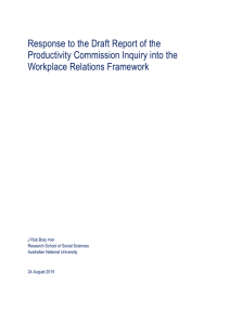 J Rob Bray - Productivity Commission