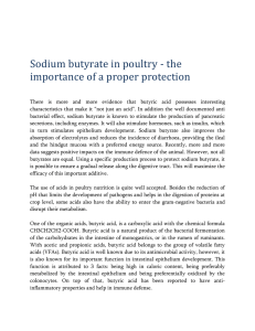 Antibacterial effect of sodium butyrate