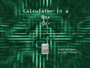 Calculator in a box - ESACC