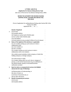 1 [“FORM –AAR (ST-I)] [Application for Advance Ruling (Service Tax