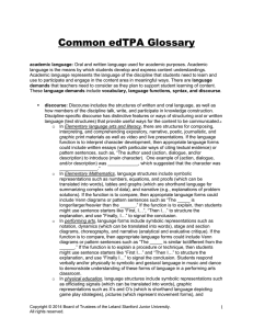 edTPA Glossary