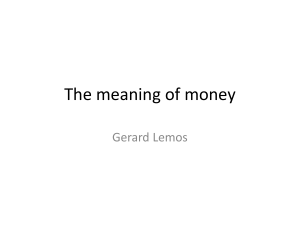 The meaning of money