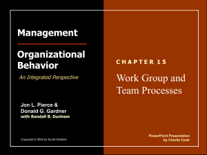 Management - Organizational Behavior, Pierce & Gradner