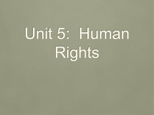 Unit 6: Human Rights
