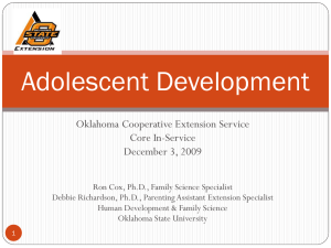 Adolescent Development - Family and Consumer Science