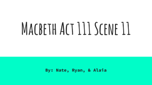 Macbeth Act 111 Scene 11 - English10