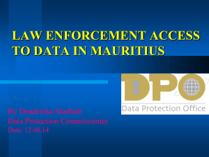 law enforcement access to data in mauritius