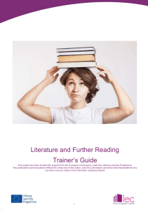 Literature and Further Reading Trainer's Guide This project has