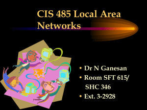 CIS 484 COMMUNICATION SYSTEMS