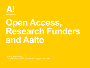 Open Access - Aalto University Wiki