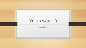 Vocab words 6 - 6th Grade @ Muller Road
