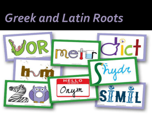 Greek and Latin Roots (1