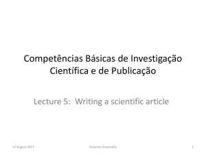 Writing a scientific article