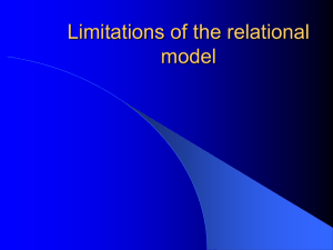 Limitations of the relational model
