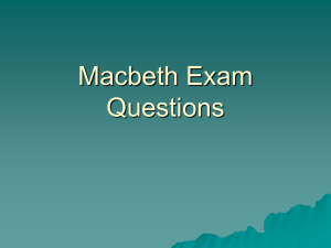 Macbeth Exam Questions