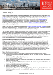 Job Pack - King's College London