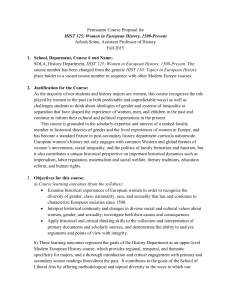 Permanent Course Proposal for HIST 125