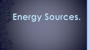 Energy Sources.