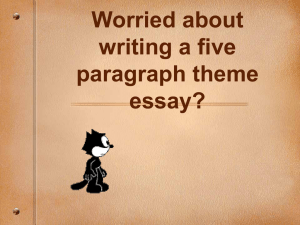 How to write a five paragraph theme essay.