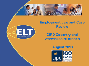 Change under way - Employment Law Training