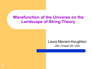 1 Wavefunction of the Universe on the Landscape of String Theory