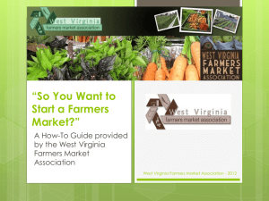 So You Want to Start a Farmers Market?