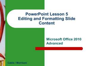 PowerPoint 2010 Lesson 05
