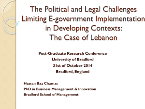 The Political and Legal Challenges Limiting E