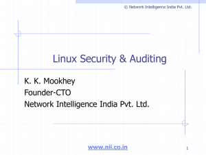 Linux Security Auditing - Network Intelligence India