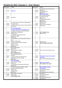 Physics unit 1 timeline for 2012