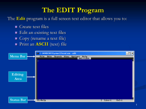 DOS Editor Powerpoint