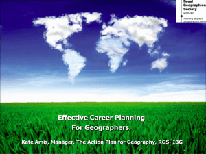 Career planning for geographers