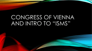 Congress of Vienna and Intro to *ISMS*