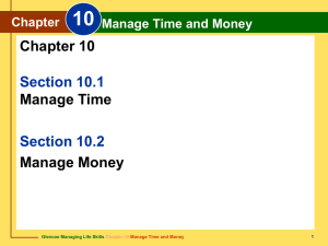 Chapter 10 Manage Time and Money