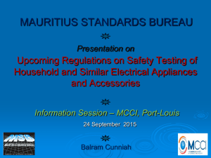 MSB Presentation on the Safety Regulations