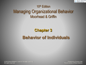 Organizational Behavior 10e.