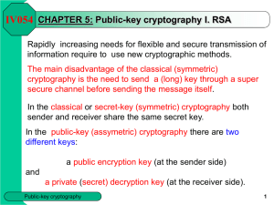 CHAPTER 5: Public-key cryptography